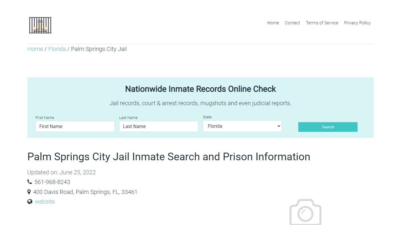 Palm Springs City Jail Inmate Search, Visitation, Phone no ...